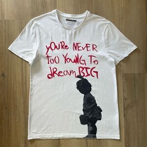 Brandalised Eleven Paris Youre Never Too Young To Dream Big White T-Shirt Small